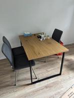 Tafel voor 4 personen 80x120 (evt met stoelen), Huis en Inrichting, Tafels | Eettafels, Ophalen, 100 tot 150 cm, Eikenhout, 50 tot 100 cm