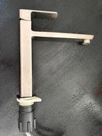 Strakke design keukenkraan in geborsteld RVS, Ophalen, Zo goed als nieuw, Overige soorten