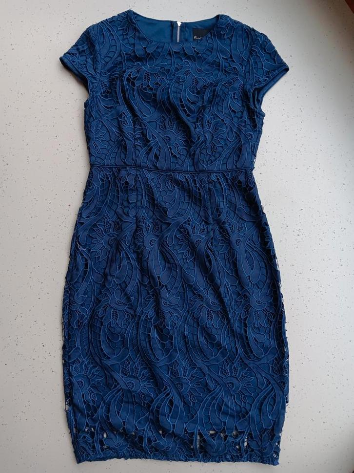 Phase Eight 38 Anna Leah Cutwork Lace Dress, Kleding | Dames, Jurken, Zo goed als nieuw, Maat 38/40 (M), Blauw, Knielengte, Ophalen of Verzenden
