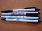 4 Reclame Pennen met ZWARTE CLIP       Voor de verzamelaar, Verzamelen, Pennenverzamelingen, Balpen, Gebruikt, Ophalen of Verzenden