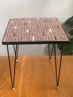 retro vintage bijzettafel plantentafel jaren 60 mozaiek, Ophalen of Verzenden, Huis en Inrichting