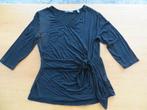 ESPRIT Top Shirt Zwart met strik Viscose Elasthan L, Kleding | Dames, Tops, Zwart, Maat 42/44 (L), Ophalen of Verzenden, Zo goed als nieuw