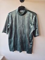 Pieces shirt velours blauw/groen maat L, Blauw, Maat 42/44 (L), Ophalen of Verzenden, Korte mouw