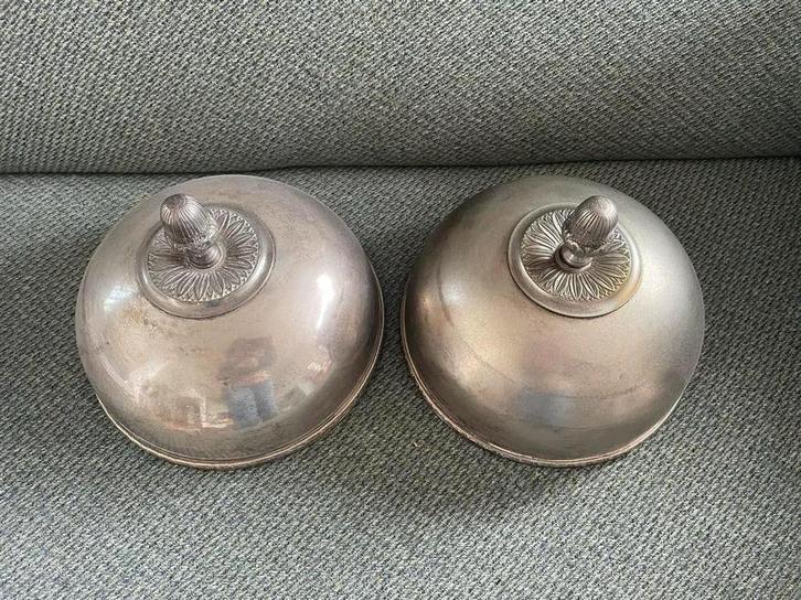 2 Silverplated Cloches, Antiek en Kunst, Antiek | Tin, Ophalen of Verzenden