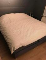 Boxspring 160x200, antraciet, 160 cm, Gebruikt, Ophalen of Verzenden, Tweepersoons