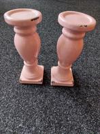 2 kaarsenstandaards, Huis en Inrichting, Woonaccessoires | Kandelaars en Kaarsen, Ophalen, Zo goed als nieuw, Overige materialen