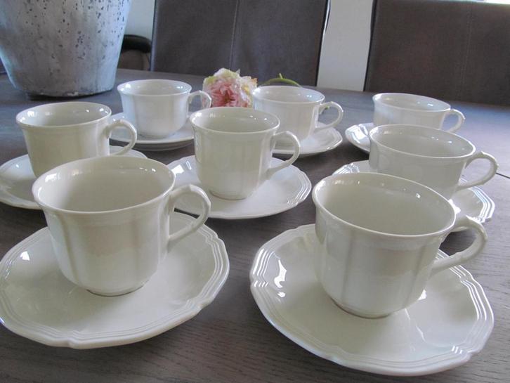 8 Villeroy & Boch Manoir Kop en Schotels, Huis en Inrichting, Keuken | Servies, Zo goed als nieuw, Kop(pen) en/of Schotel(s), Overige stijlen