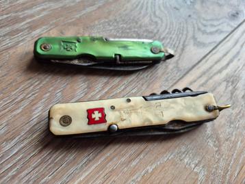 Antieke Zwitserse zakmessen 2 stuks beschikbaar voor biedingen