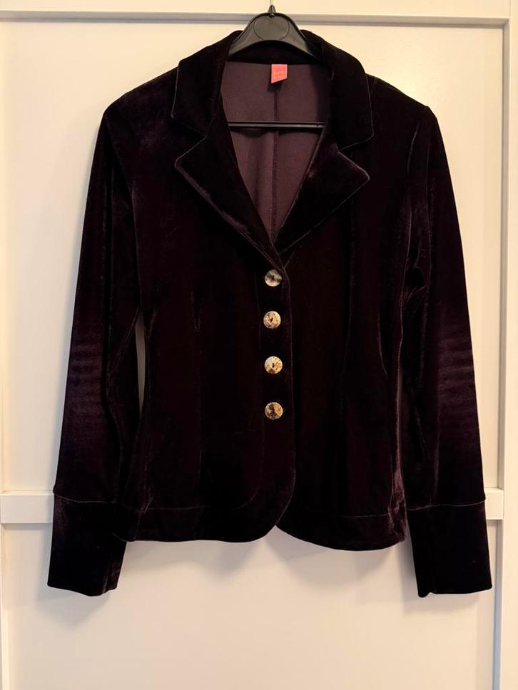Bordeaux paars colbert vest jasje Kyra maat M, Kleding | Dames, Jasjes, Kostuums en Pakken, Zo goed als nieuw, Jasje, Maat 38/40 (M)