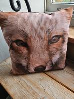 Vossenkop kussen, Ophalen of Verzenden, Zo goed als nieuw, Bruin, Vierkant