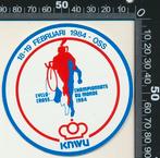 Sticker: KNWU - Cyclo Cross Championnats Du Monde 1984 - Oss, Ophalen of Verzenden, Zo goed als nieuw, Sport