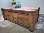Salontafel van gerecycled teakhout met 4 lades, nieuw, Ophalen, 50 tot 75 cm, Nieuw, 50 tot 100 cm