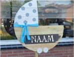 Geboortebord Grote Kinderwagen met Blauwe Strik., Kinderen en Baby's, Kraamcadeaus en Geboorteborden, Ophalen of Verzenden, Nieuw