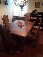 Te koop Jachttafel met 4 stoelen., Antiek en Kunst, Ophalen