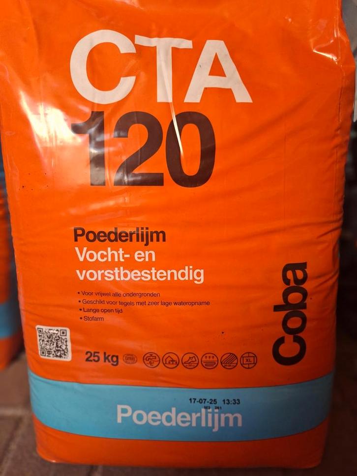 2 zakken Coba CTA 120 poederlijm, 25kg p/zak, Doe-het-zelf en Verbouw, Verf, Beits en Lak, Ophalen