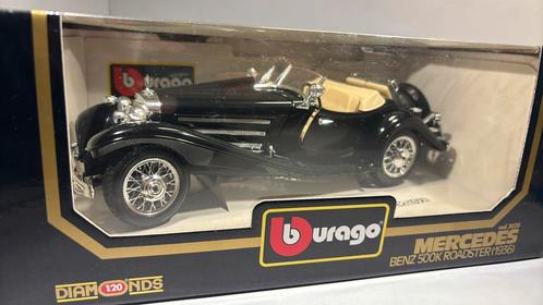 Mercedes benz 500 k roadster black Bburago 1.18, Hobby en Vrije tijd, Modelauto's | 1:18, Zo goed als nieuw, Bburago, Ophalen of Verzenden