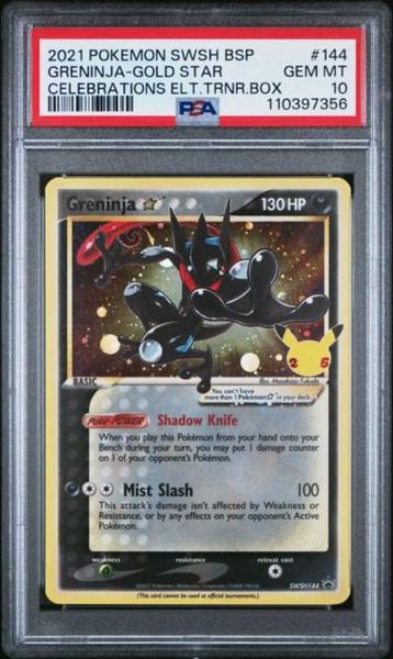  Greninja Gold Star – PSA 10 GEM MINT – Promo 144 beschikbaar voor biedingen