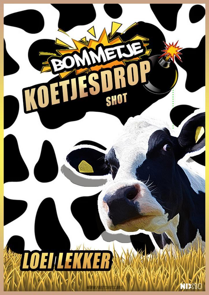 Koetjesdrop shot, Hobby en Vrije tijd, Feestartikelen, Nieuw, Verzenden