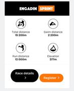 Startplaats ÖTILLÖ swimrun Engadin sprint, Tickets en Kaartjes, Eén persoon, Juli