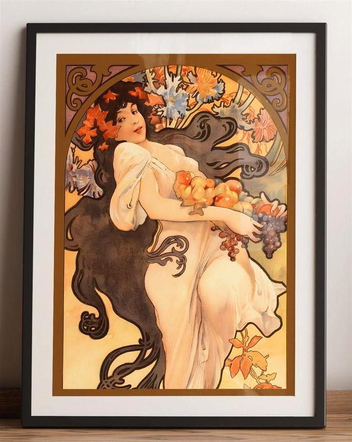 Mooie Art Nouveau Alphonse Mucha Poster affiche #9, Verzamelen, Posters, Nieuw, Film en Tv, A1 t/m A3, Ophalen of Verzenden