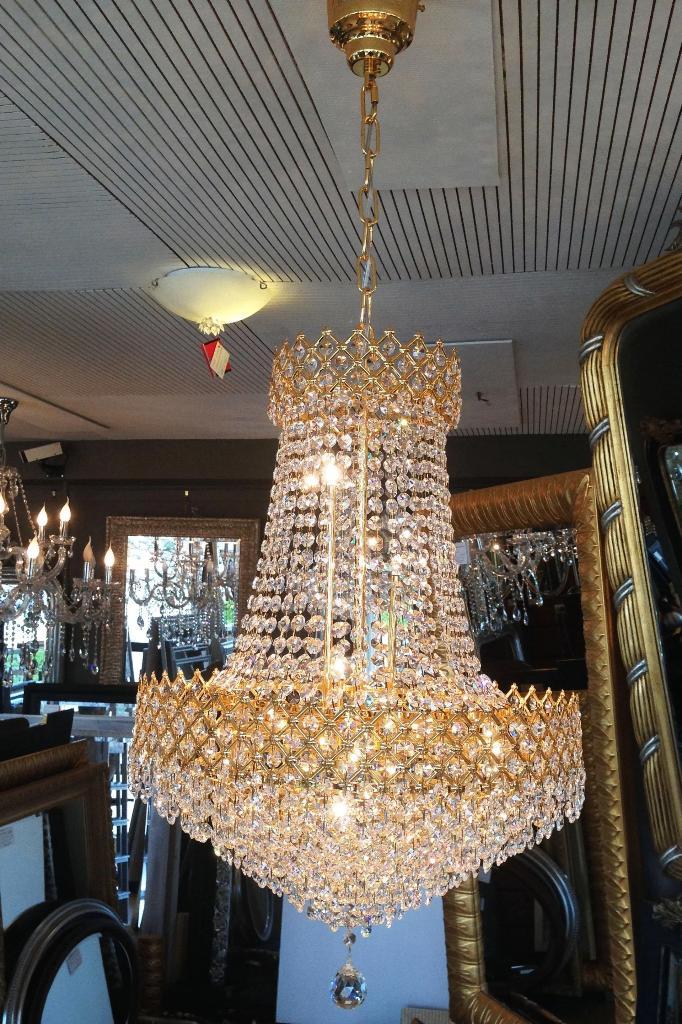 Laatse 60 cm goud OP =OP Kroonluchter-winkel  € 749,00, Huis en Inrichting, Lampen | Kroonluchters, Nieuw, Verzenden