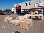 Robuuste steigerhouten loungeset - gebruikt hout, Gebruikt, Steigerhout, Ophalen of Verzenden, Loungeset