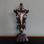 Lucky Vintage antieke houten crucifix België, Antiek en Kunst, Antiek | Religie, Ophalen of Verzenden