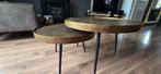 Salon tafel set brons kleurig getrommeld, Huis en Inrichting, Ophalen, Gebruikt, Rond, 50 tot 100 cm