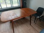 Uitschuifbare tafel ovaal, retro, Huis en Inrichting, Tafels | Eettafels, Ophalen, Gebruikt, Vijf personen of meer, Ovaal