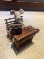 Oude Poppenkast lessenaar met schooltas en bril, Ophalen of Verzenden, Gebruikt, Overige typen