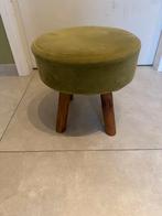 Krukje, groen, velours zitting, Ophalen, Zo goed als nieuw, Hout