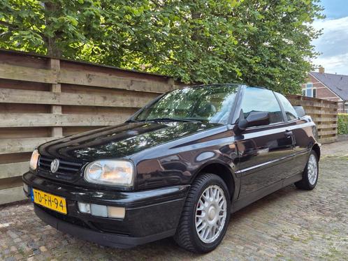 Volkswagen Golf 1.8 Cabriolet 1998 Zwart NAP, Auto's, Volkswagen, Bedrijf, Golf, Airbags, Centrale vergrendeling, Lederen bekleding