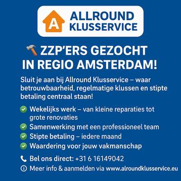 ZZP'ers gezocht in regio Amsterdam! beschikbaar voor biedingen