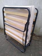 Inklapbaar opklapbaar logeerbed inclusief matras., Ophalen, Gebruikt, Eenpersoons, Zwart