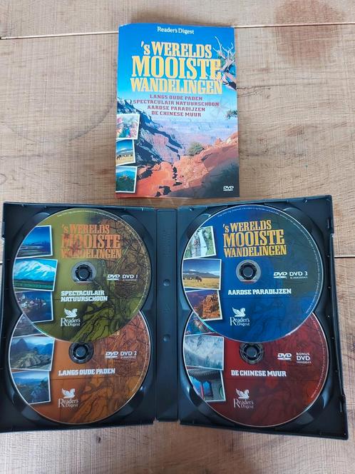 4-DVD-box ’s-Werelds Mooiste Wandelingen met opties, Cd's en Dvd's, Dvd's | Tv en Series, Zo goed als nieuw, Alle leeftijden, Ophalen of Verzenden