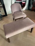 Stoel met voetenbank, Huis en Inrichting, Banken | Sofa's en Chaises Longues, Ophalen, Eenpersoons, 75 tot 100 cm, Zo goed als nieuw