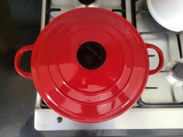 Le Creuset kersenrode gietijzeren braadpan, 24cm  beschikbaar voor biedingen