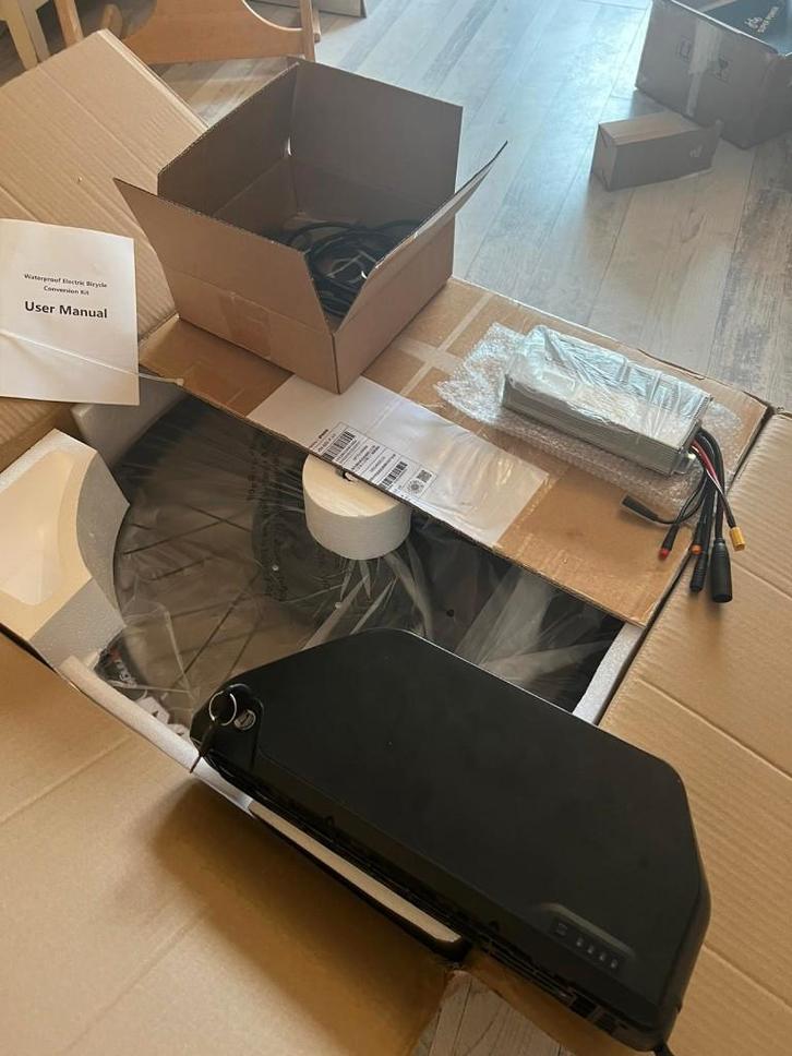 48V 30AH 27.5 1500W Ebike Conversion kit met batterij, Fietsen en Brommers, Fietsaccessoires | Overige Fietsaccessoires, Zo goed als nieuw