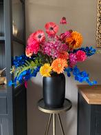 Felle Zijden bloemen in vaas Zwart Kunstbloemen Set, Huis en Inrichting, Ophalen of Verzenden, Nieuw