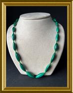 Oude groene ketting: malachiet, Ophalen of Verzenden, Overige materialen, Ketting, Met edelsteen