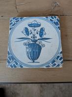 Antieke zeer oude tegel Delft 17e eeuw vaas, Antiek en Kunst, Ophalen of Verzenden