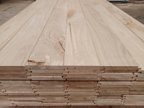Eiken planken geschaafd met visbek /shiplap KD tot 8%, Tuin en Terras, Palen, Balken en Planken, Nieuw, Planken, Ophalen
