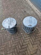 Twee gaf zinken prullenbak in zeer goede staat geen schade, Ophalen of Verzenden, Zo goed als nieuw