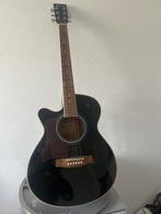 Zwarte Western Gitaar met Element, Muziek en Instrumenten, Ophalen of Verzenden, Gebruikt, Western- of Steelstringgitaar, Met (piezo-)element