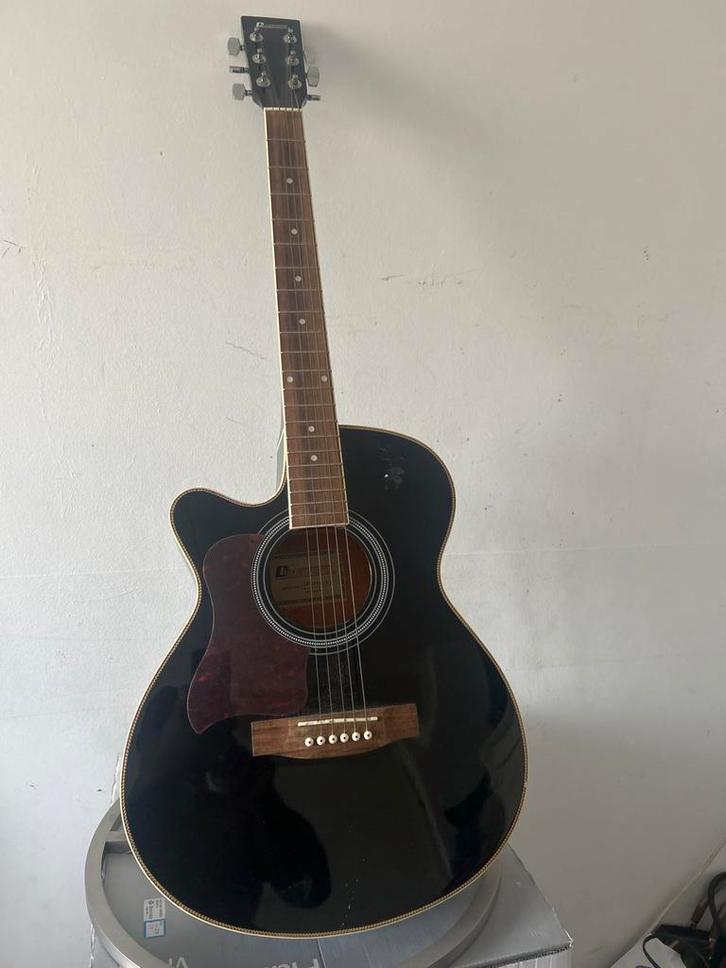 Zwarte Western Gitaar met Element, Muziek en Instrumenten, Snaarinstrumenten | Gitaren | Akoestisch, Gebruikt, Western- of Steelstringgitaar