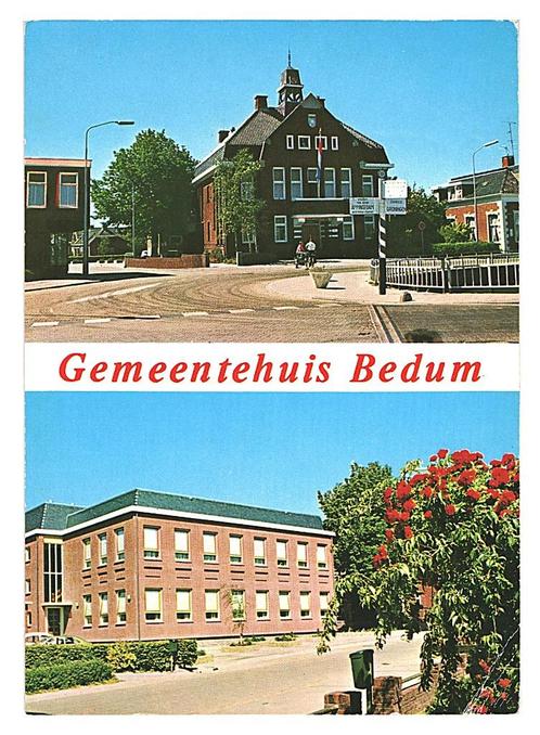 34174	Bedum	1977 Groningen	Gelopen met postzegel, Verzamelen, Ansichtkaarten | Nederland, Gelopen, Groningen, 1960 tot 1980, Ophalen of Verzenden