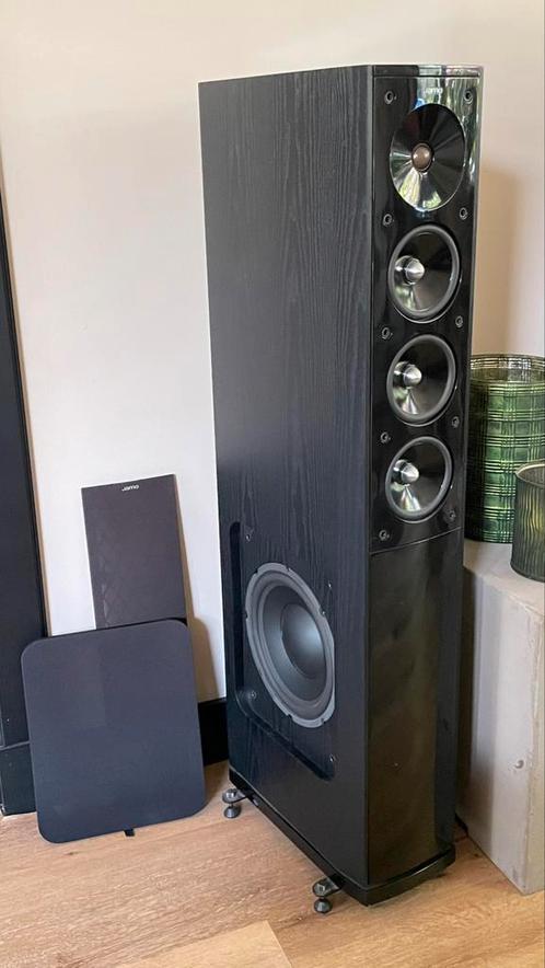 Erg nette Jamo S608 speakers, Audio, Tv en Foto, Luidsprekers, Zo goed als nieuw, Front, Rear of Stereo speakers, 120 watt of meer
