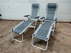 2 vrijbuiter stoelen met lig gedeelte, voetenbank, Ophalen, Gebruikt, Lig gedeelte, Campingstoel
