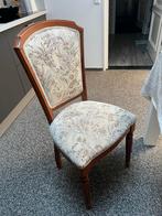 Vintage Stoel met Bloemenmotief, Huis en Inrichting, Stoelen, Ophalen, Gebruikt, Bruin, Eén