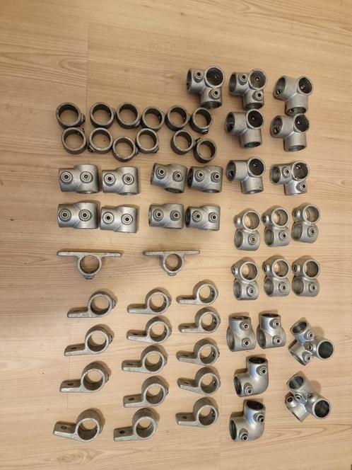 DIY Steigerbuizen + koppelingen – complete set Ø33,7 mm, Doe-het-zelf en Verbouw, Metalen, Gebruikt, IJzer, Ophalen